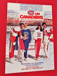 COOL FRENCH 1987 MONTREAL CANADIENS BOUTIQUE AD - RETRO 80S HABS