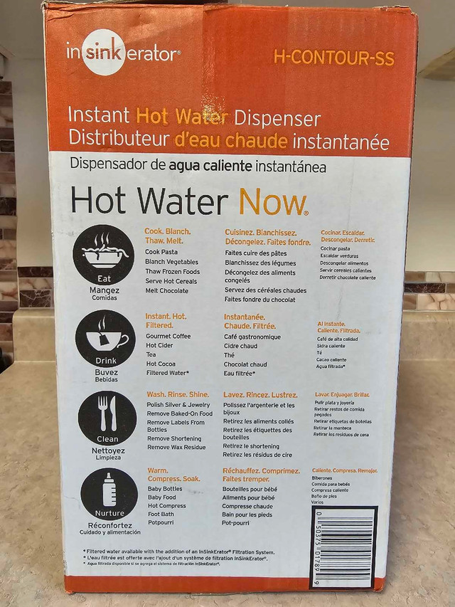 Instant Hot Water Tap Dispenser - Insinkerator in Plumbing, Sinks, Toilets & Showers in Kawartha Lakes - Image 4