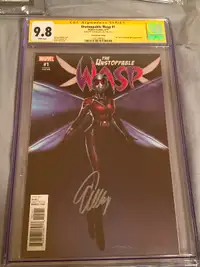 Marvel Unstoppable Wasp 1 cgc 9.8 SS signed by Evangeline Lilly