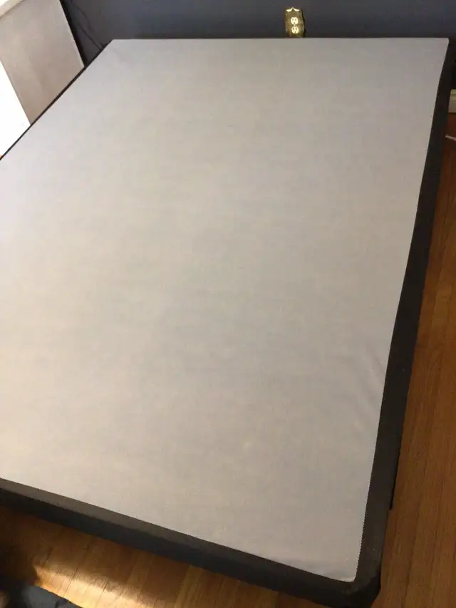Queen Boxspring and bed frame (free) in Beds & Mattresses in Napanee - Image 3