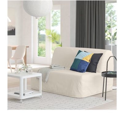 IKEA LYCKSELE Sofa-bed frame, black, View more