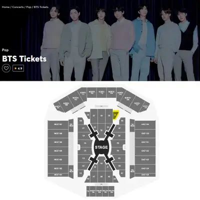 BTS Toronto 3 Floor Tickets $750/per, View more