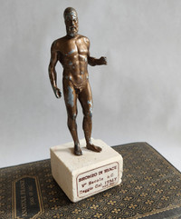 Vintage Italian Bronze Greek God Art Sculpture  Figurine Statue