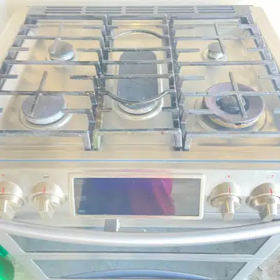 Samsung 5.8 cu. ft Slide-In Dual Gas Range - USED, View more