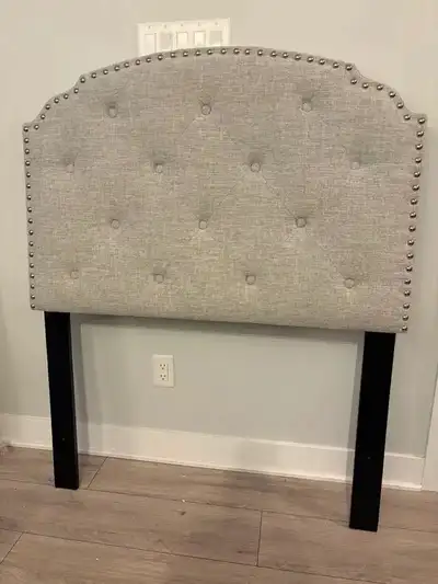 New Twin headboard, gray upholstery, View more