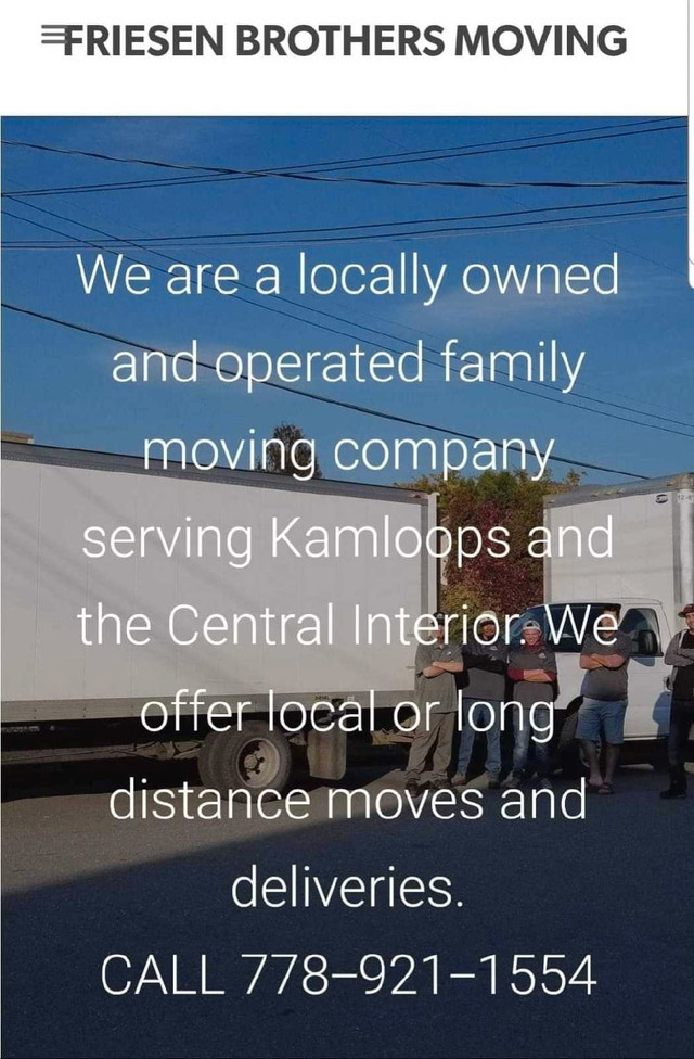 Friesen Bros Moving  in Moving & Storage in Kamloops - Image 2