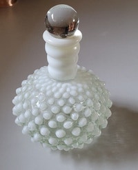 Vintage Fenton Hobnail Bottle Glass Decanter