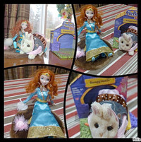 Princesse Disney Rebelle et Lapin FurReal et sa cabane Lot 25$