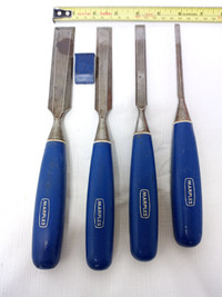 Set of Four Marples Blue Chip Woodworking Chisels