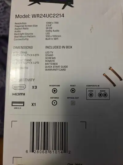 Westinghouse 24inch 720p roku TV , View more