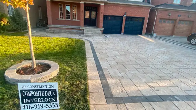 Interlocking driveway, patio, steps, retaining wall63672000073345120