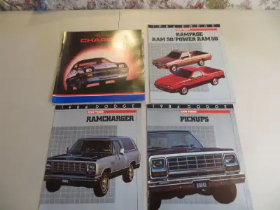 1984 - 1985 DODGE SHOWROOM BOOKS ASKING $ 20.00 EACH, OR ALL FOR $ 60.00