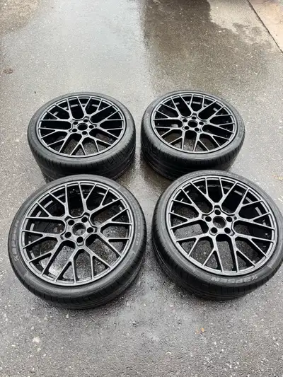 Audi rims and tire set of 4 20 Inch Audi rims S line rims Audi wheels • Set of 4 • 5x112 Bolt Patter...