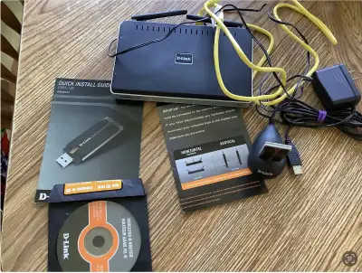 D link router and stick, View more