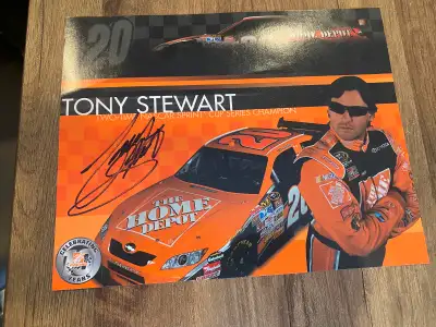 Tony Stewart signed promo card, View more