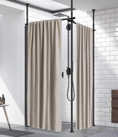 Curtain Rod Room Divider Shower Curtain Holder, View more