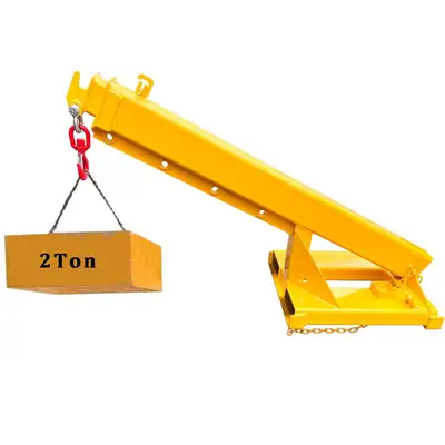 2T Forklift Mobile Crane Extension Hoist Jib Boom Hook 170055, View more