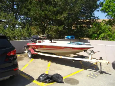 BOAT, MOTOR, TRAILER, LIFE JACKETS, FISH FINDER, ANCHOR... $5,500 EVERYTHING WORKS AS IT SHOULD,,, 1...