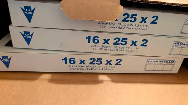 16x25x2 Hepa furnace filters