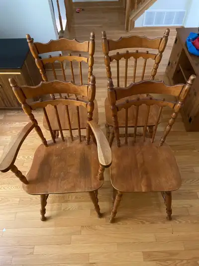 Set of 4 Wooden Dining Chairs, View more