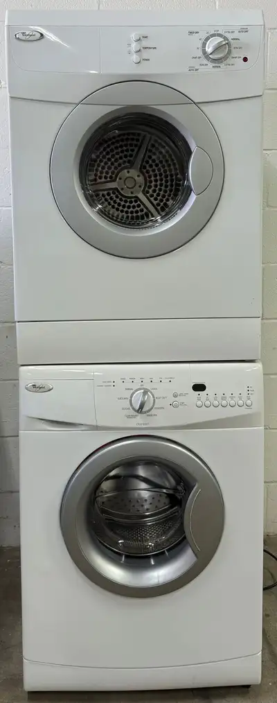 Apartment Size Set “WHIRLPOOL” Washer / Dryer H34/W24/D24, View more
