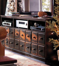 Pottery Barn Andover Media Console in Tuscan Chestnut