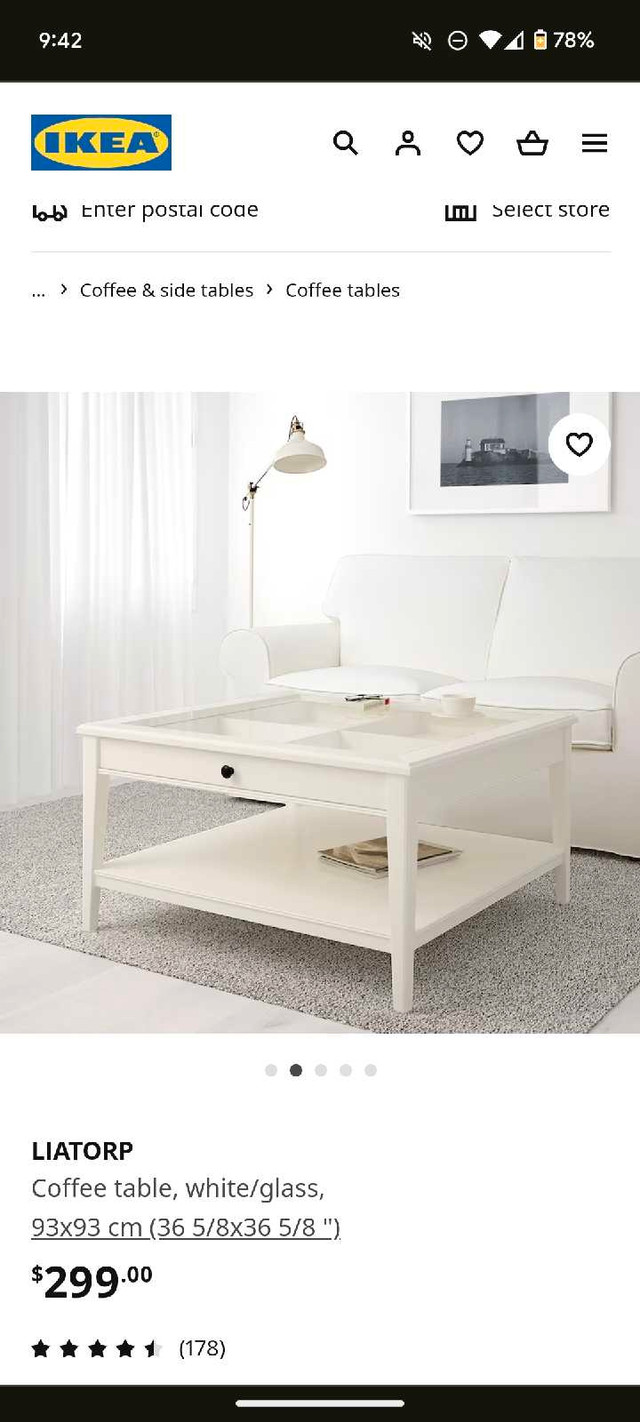 Ikea white coffee table liatrop - West Edmonton  in Coffee Tables in Edmonton