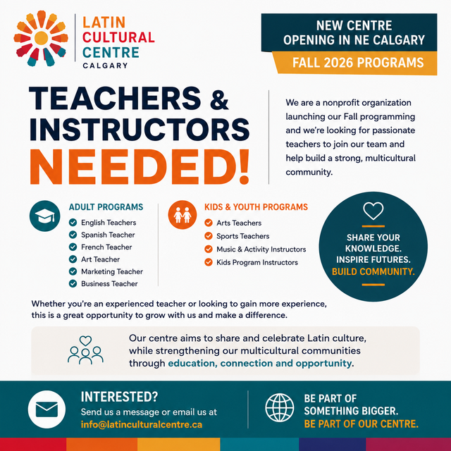 Volunteer teachers wanted for New Community Centre (NE)