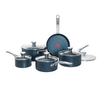 T-fal Platinum Azure Non-Stick Cookware Set, 10-pc