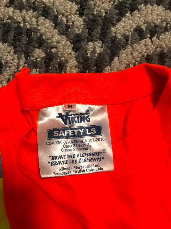 3 orange safety reflective shirts 2 brand new 1 barely used in Other in North Bay - Image 2