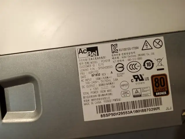 POWER SUPPLY LENOVO 180 W. in System Components in Longueuil / South Shore - Image 3