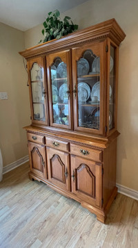 China Cabinet Wall Unit Solid Wood