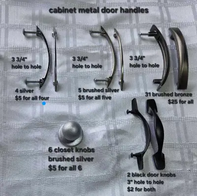 ASSORTED DOOR HANDLES (hardware incl.), View more