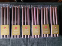 Brown Metallic Taper Candles (EACH BOX OF 6 CANDLES)