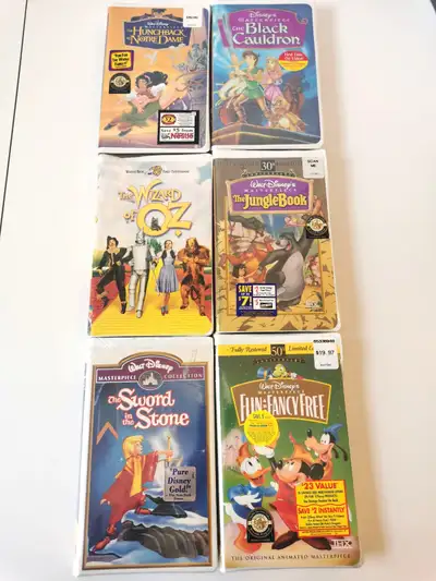 Discover a magical collection with the Hunchback of Notre Dame, The Black Couldron, The Wizard Oz, J...