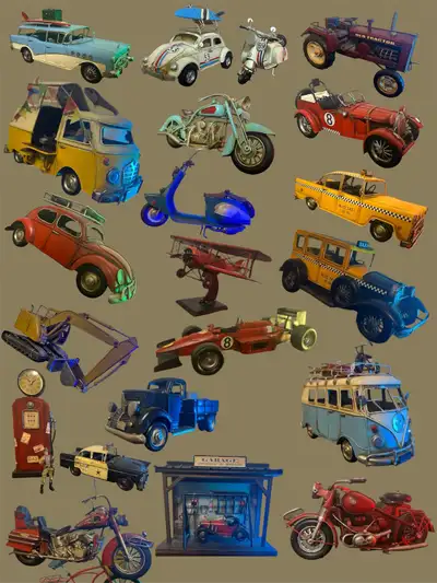 Interlude Home Metal Decorative Cars – Vintage / Cottage Décor, View more