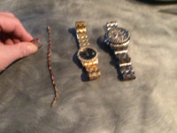 Three watches, ring, woman’s bracelet