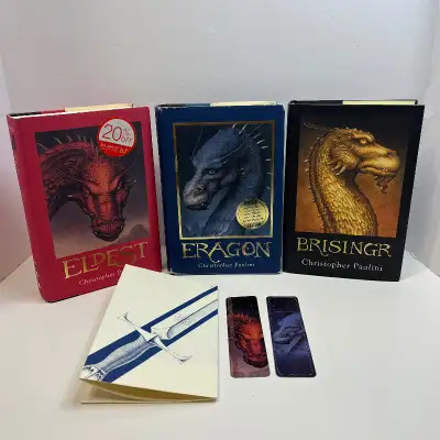 Fantasy books eldest, eragon and brisingr by Christopher paolini, View more