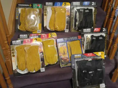 Holmes or Terra Cowhide Work Gloves, 2-packs - $15.00/pk., View more