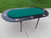 Poker table  Texas hold'em New cond  8 players cup holders