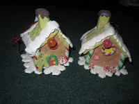 Gingerbread house clay ornament