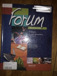 Forum manuel français secondaire 3
