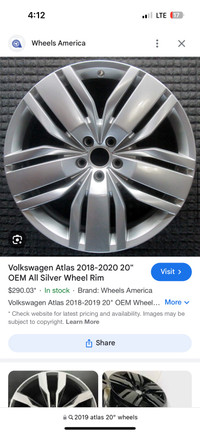 VW atlas 20” wheels 