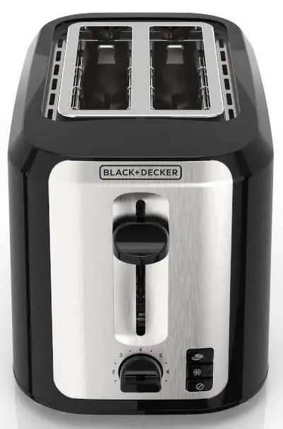 Black & Decker Toaster 2-Slice TR7827-1BD - Black & Stainless Steel ------ VISITEZ NOTRE SITE WEB BE...