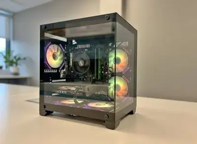 RGB fan /glass case PC AMD Ryzen 5 5500 ,16G, 1TB SSD RTX 5060, View more
