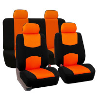 Housses de sièges d'auto complet en tissu orange et noir