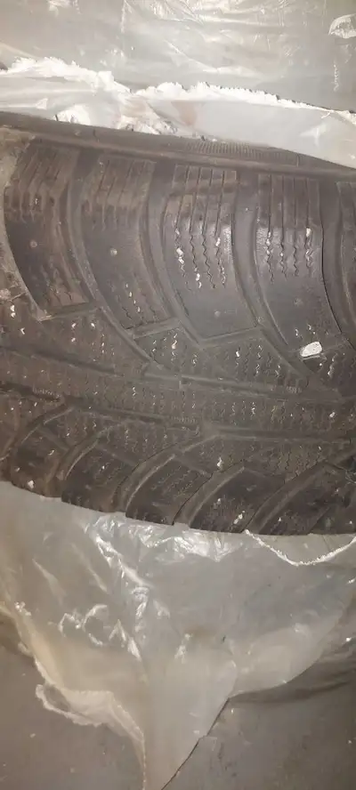 Winter tires on rims, two are in good shape, 2 are ok. Please see pictures The tires were used on a...