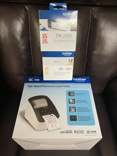Brother QL-700 Label Printer + Labels + Tape Brand New In Box, View more