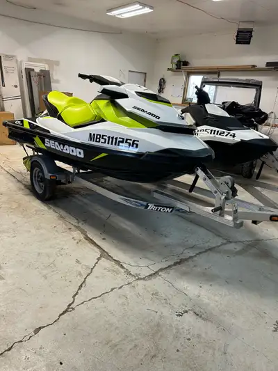 2017 SEA DOO GTI 130 3 UP 52 Hours IBR WAKE TOWER AND BOARD RACKS 2015 SEA DOO SPARK 3UP 63 hours Re...