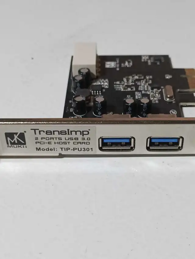 Mukii TIP-PU301 Dual USB3.0 Port PCI-E Host Card in System Components in City of Toronto - Image 3